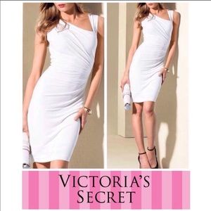 Victoria Secret ruched white dress